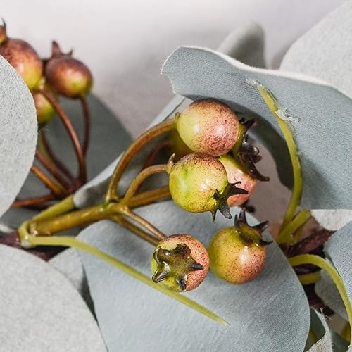 Miniatura 7 de Guirnalda de hortensias artificiales, hecha a mano, guirnalda floral para decoración de pared con flores de hortensias blancas y hojas de sauce, aro