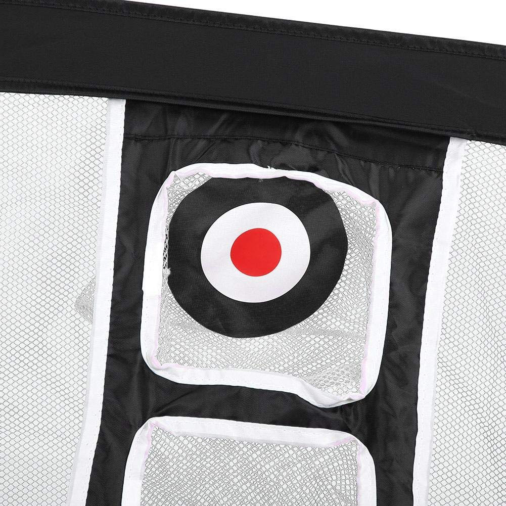 Tragbares Golf-Chipping-Netz Golf-Zielnetz für das Üben im Innen- und Außenbereich(Schwarz + Weiß)