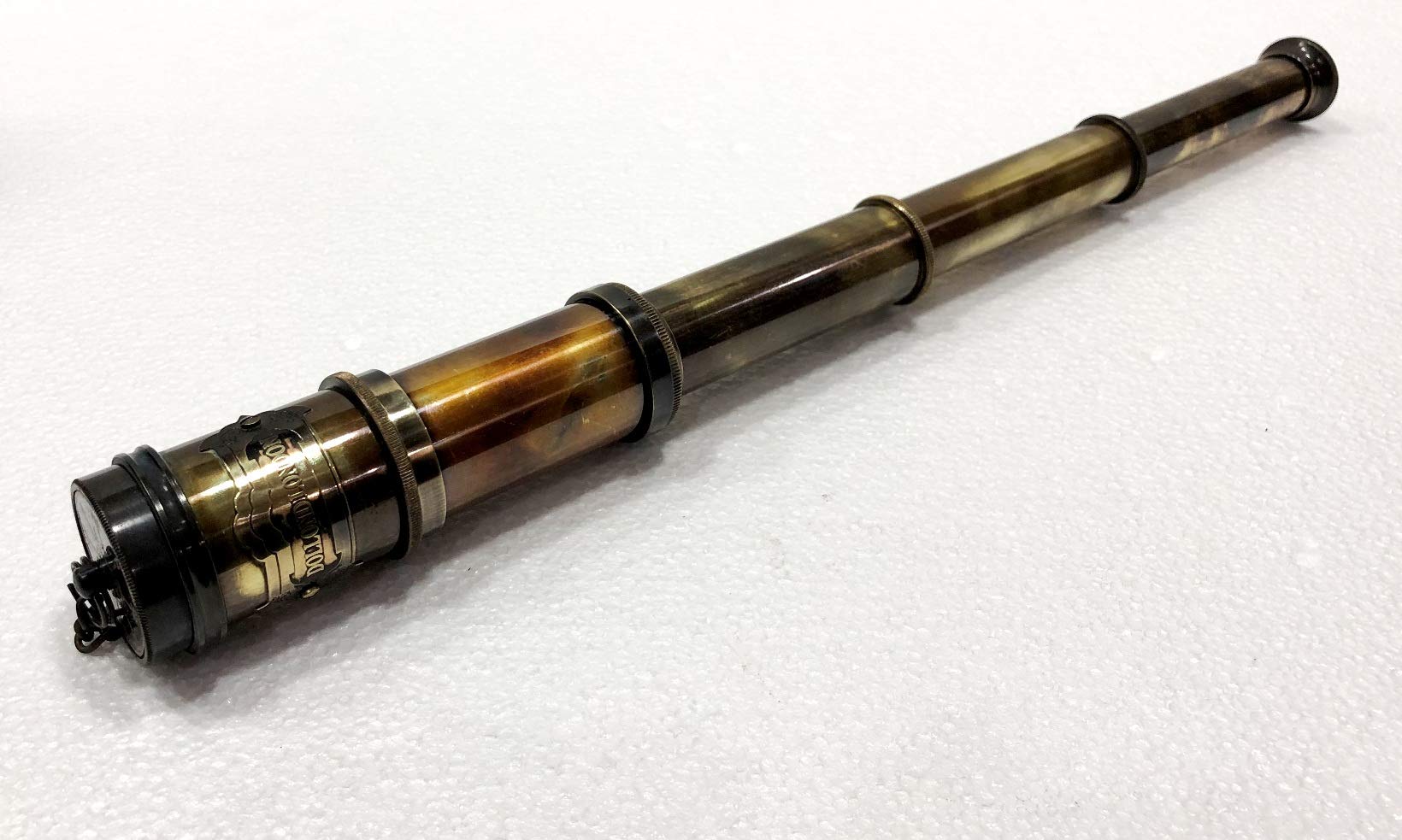 Antico Maritime Brass Dolland London Telescope Nautico Vintage Spyglass Scope