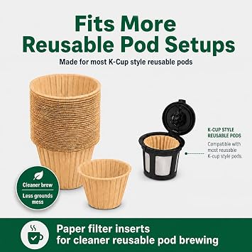 Savepod Disposable Unbleached Coffee Filters - 200 Count - Made Exclusively for Savepod