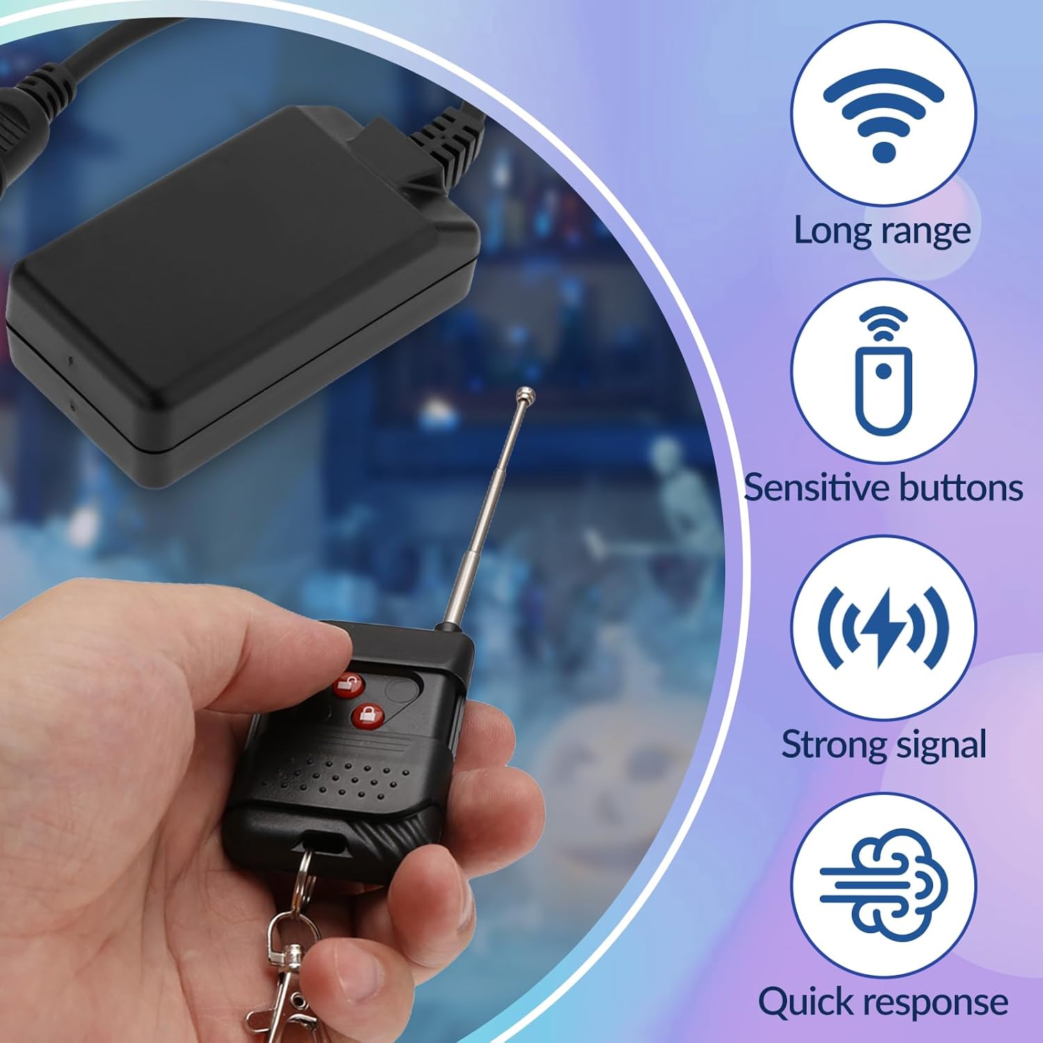 Vaveren 400W 1500W RC Receiver Controller Remote Receiver for Fog Smoke Machine Stage Effect, Wireless Remote Controller Fogger Maker Replacement Part,A