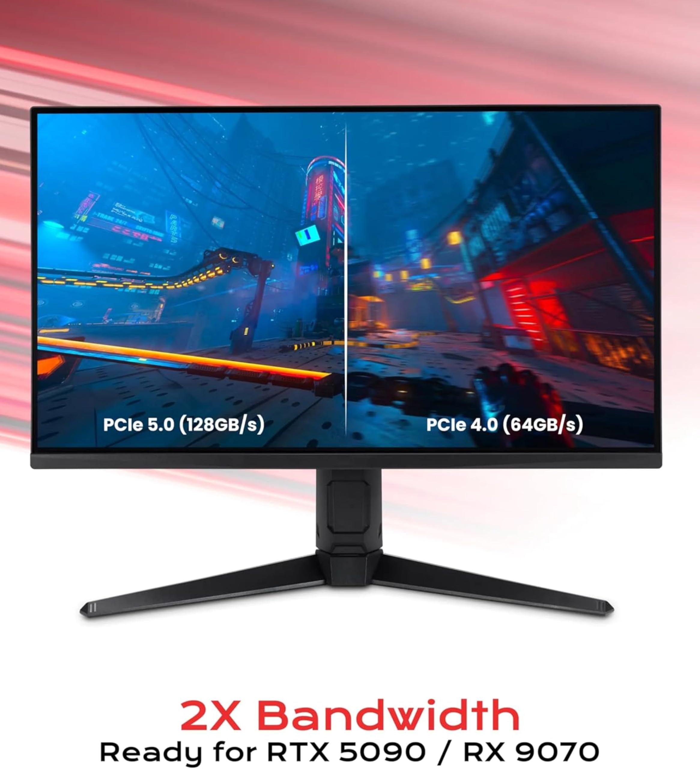 LINKUP - AVA5 Cavo Riser PCIE 5.0 | Pronto per RTX5090 RX9070 GPU | Velocità x16 128GB/s | Compatibile con PCIE 4.0 e WRX80/WRX90E | Angolo dritto Nero 20cm (Lunghezza totale 24cm) - 5