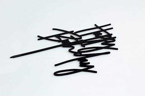 Miniatura 3 de Decoración de pastel de feliz cumpleaños DIY acrílico negro