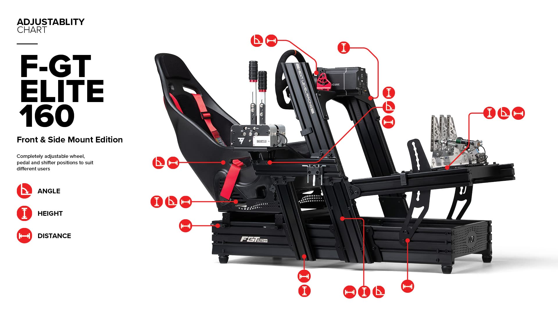 Next Level Racing F-GT Elite 160 Front & Side Mount Edition (NLR-E026)