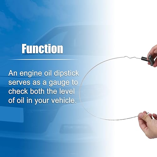Miniatura 4 de X AUTOHAUX Barra de medición de nivel de aceite del motor para Ford F-250, F-350, F Super Duty 1994-1996, 1018234303091114, negro