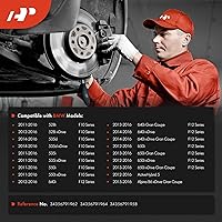 Vista 3 de A-Premium Sensores de desgaste de pastillas de freno de disco delanteras y traseras compatibles con BMW 528i, 535d, 535i, 550i, 640i, 650i