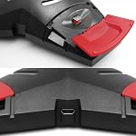 Port de recharge pour PS4 Contrôleur, LED Station de recharge triple port Triangle léger pour Play Station 4 Console Dualshock avec 3 Paire de housses de poignée de la pouce