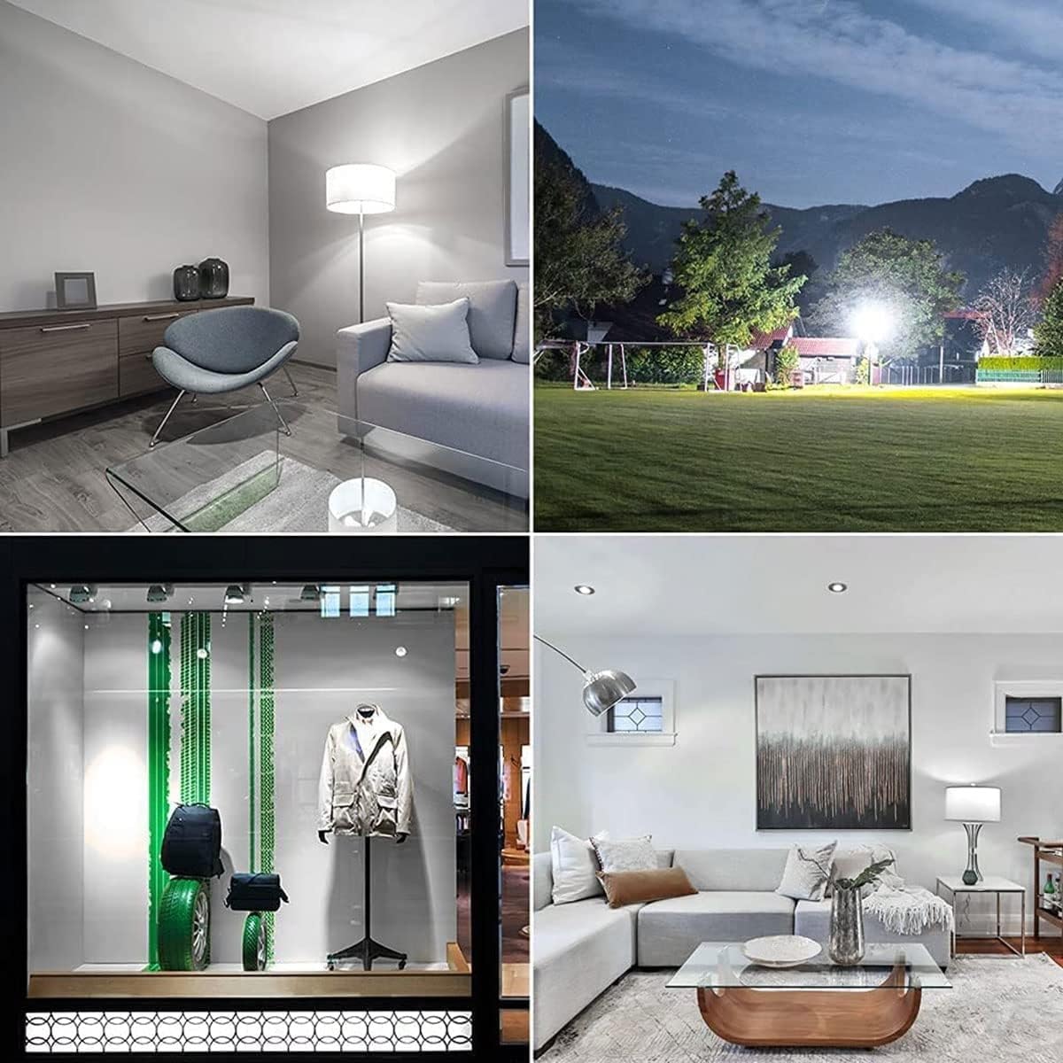 lámparas LED, Bombillas LED GU10 de 10 W, equivalentes a 100, paquete 6, 1000 lúmenes, CA 100-265 V, ángulo haz 38°, no regulables(Natural White)