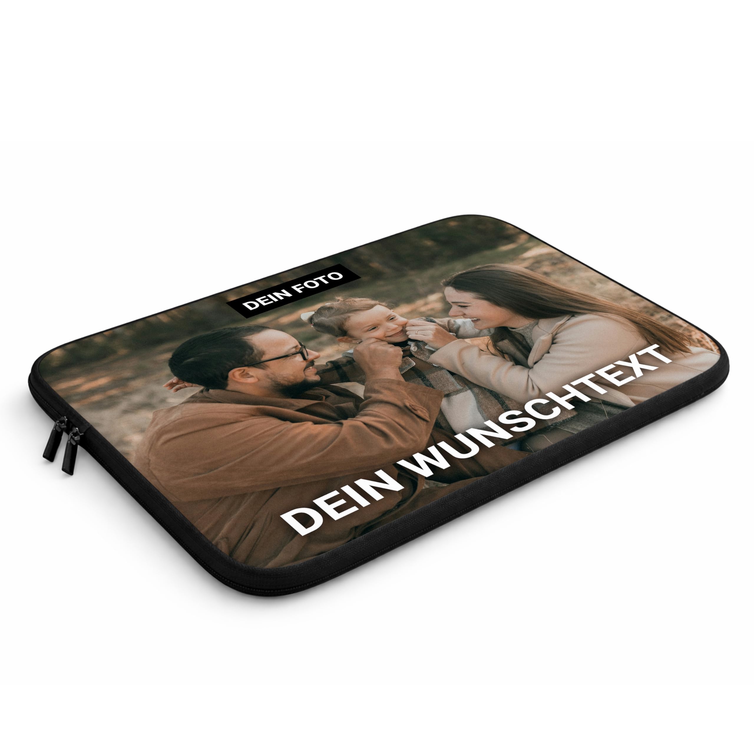 PhotoFancy® – Personalisierte Laptoptasche mit Foto bedrucken – Neopren Notebook Hülle selbst gestalten – Laptop Sleeve in 3 Größen