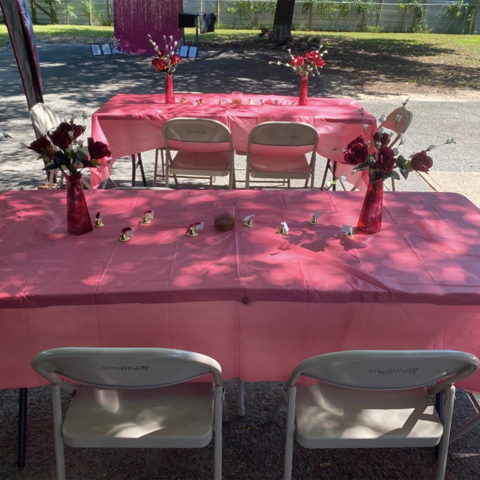 3 Tovaglie Rettangolari Per Feste Viola - 137x274 Cm, Poliestere Impermeabile, Per Natale E Compleanni - Foto 5