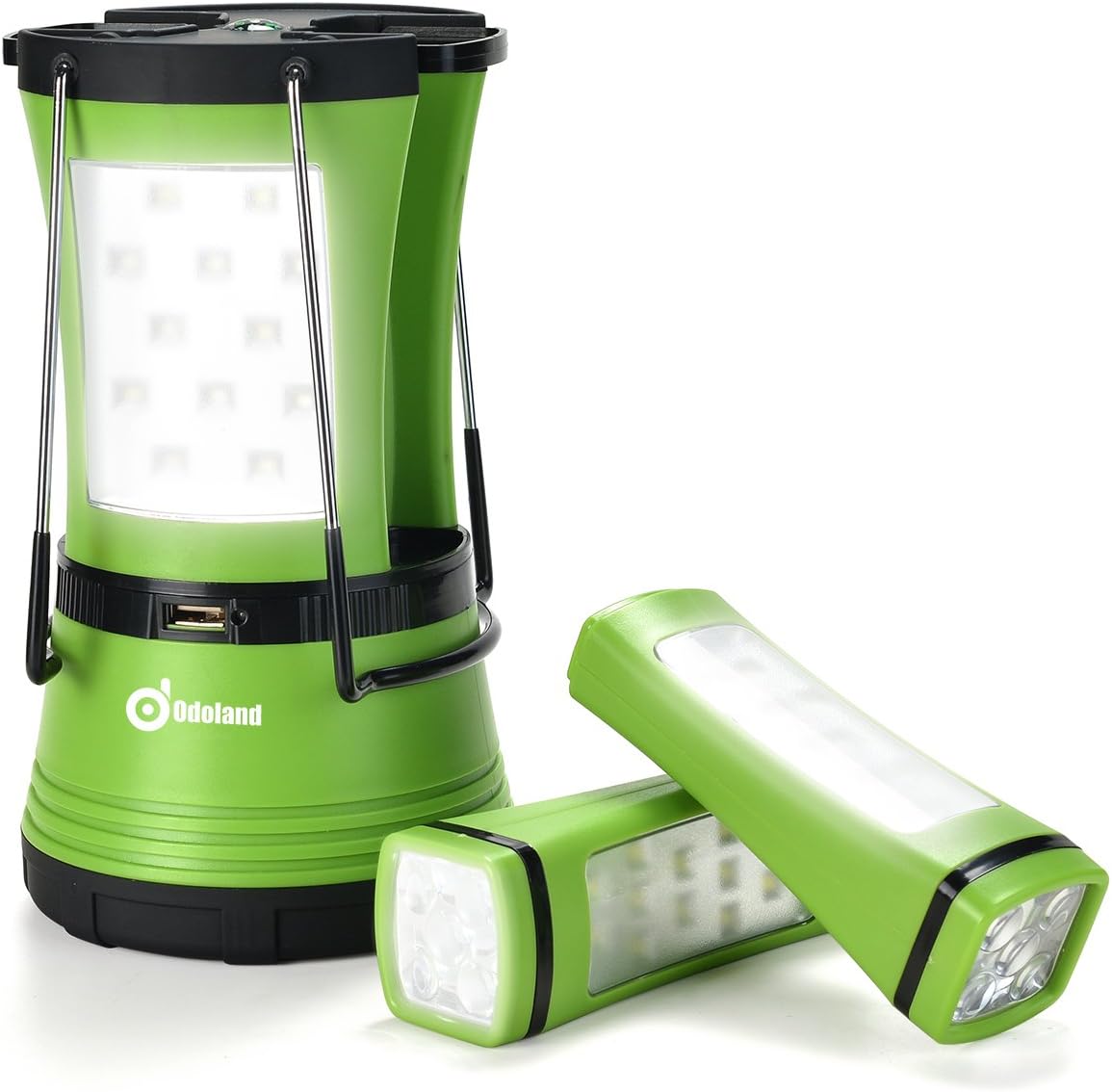 Ultra Bright LED Lantern with 2 Detachable Handy Flashlight, ODOLAND