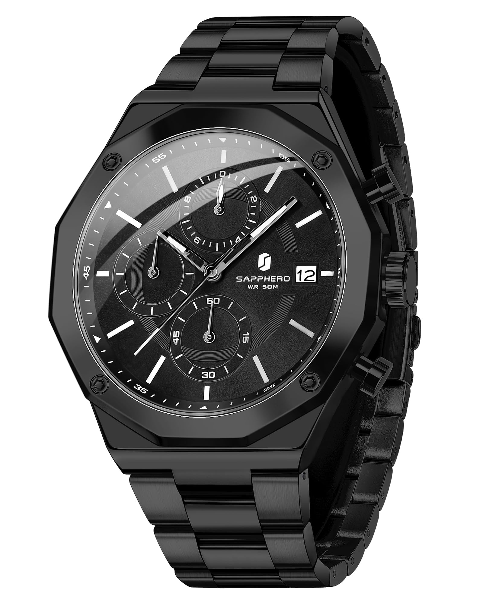 BENYAR BY Herrenuhr Uhren Herren Wasserdicht Herrenuhren Chronograph männer Armbanduhr für Herren Gold/Silber/Blau/Schwarz Eleganz Lederarmband/Edelstahl Quarz Geburtstags/Weihnachts