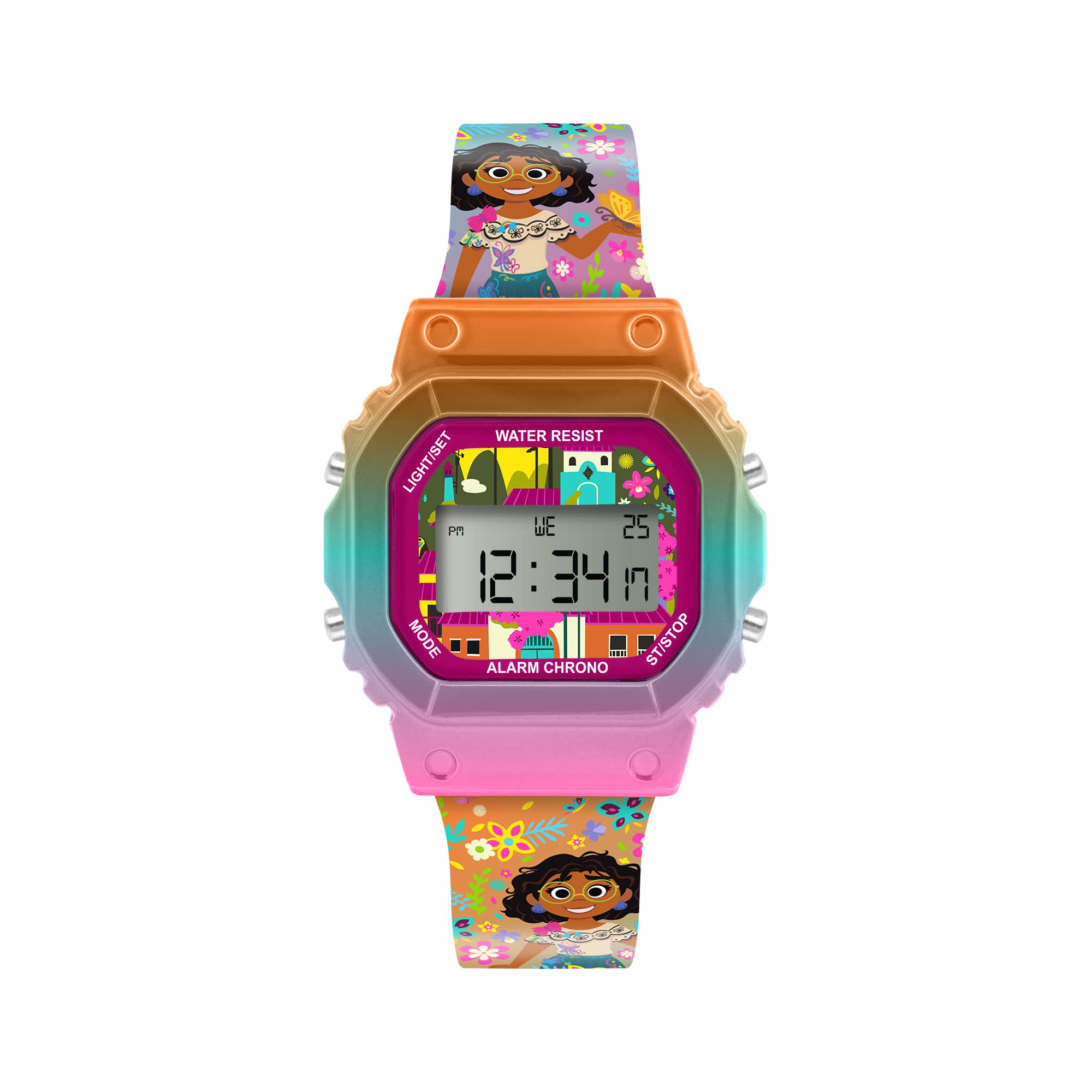 Disney Encanto Multicoloured Strap with Metallic Gradient case Digital Watch ENC4028ARG