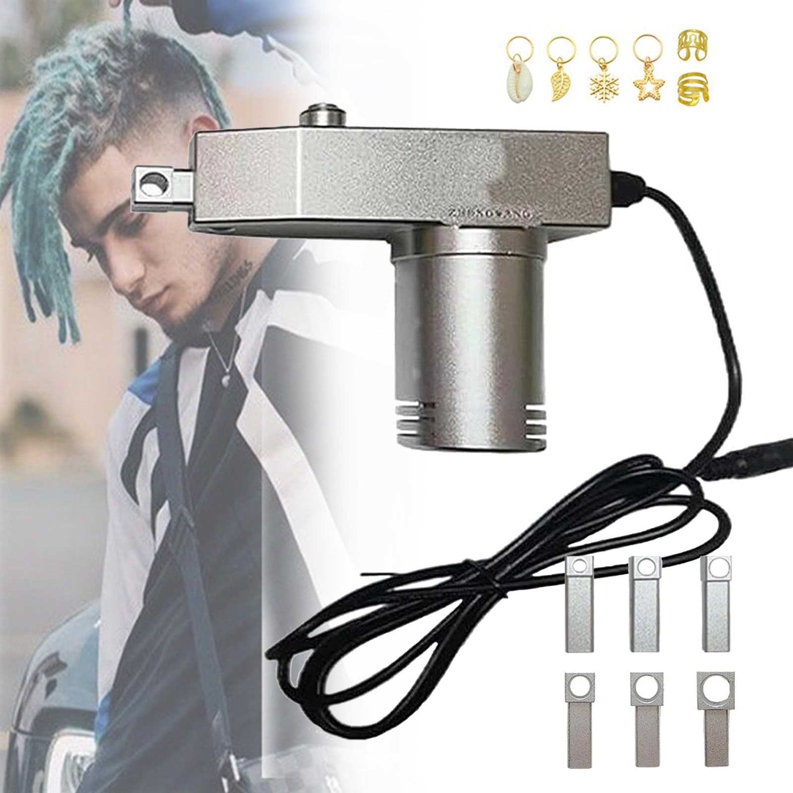 Dreadlock Maker, Portable Electric Dreadlocks Maker for Human Hair Loc, 6 Different Sizes of Holes, Fast & Easy DIY Portable Dreadlocks Maker