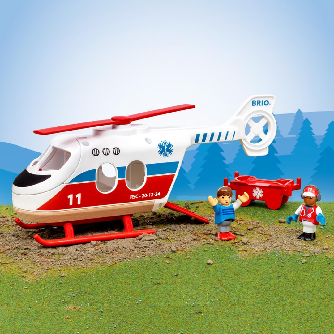 BRIO 36022 Rettungshubschrauber - Empfohlen für Kinder ab 3 Jahren