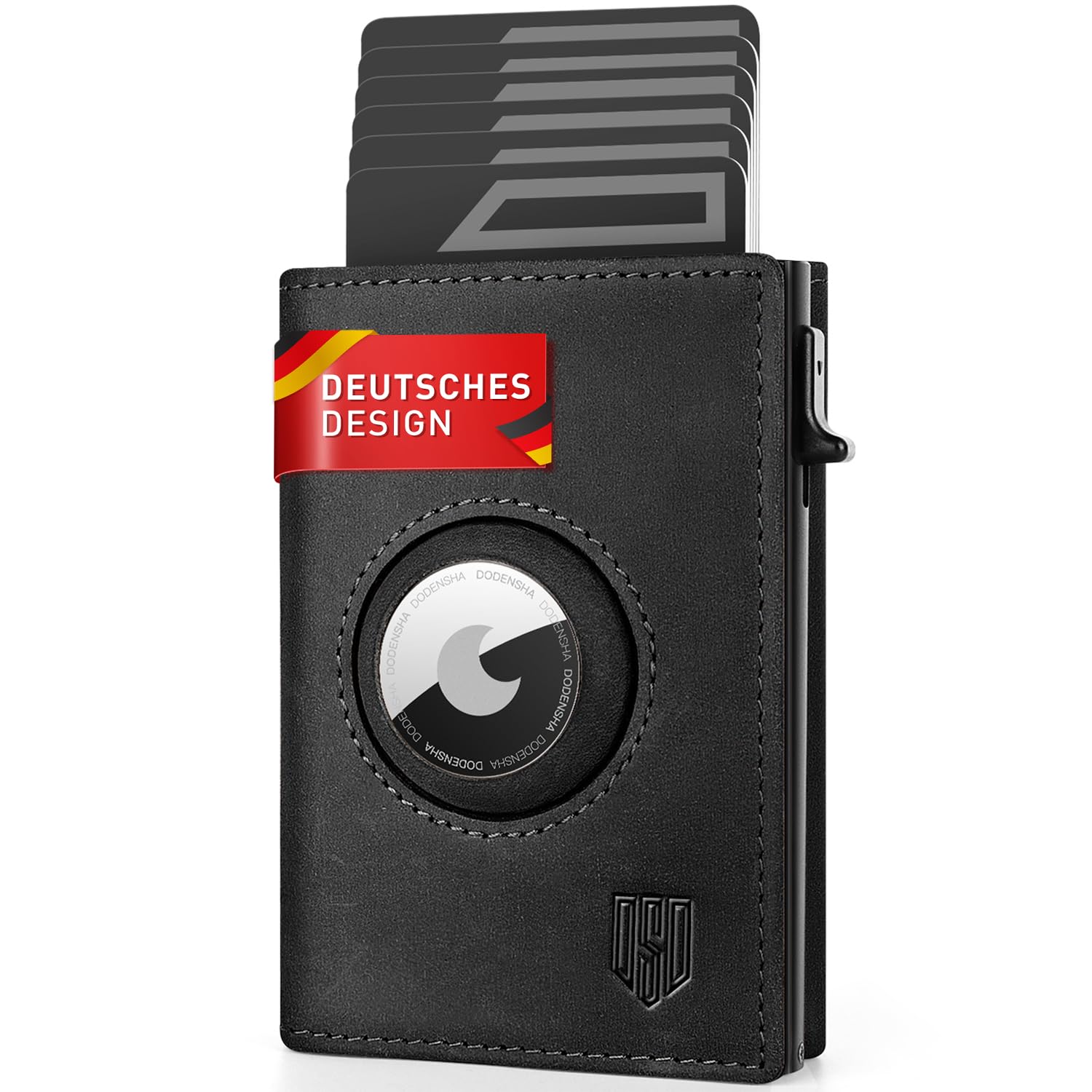 DODENSHA® MagSnap Airtag Wallet Herren I Kartenetui Herren I Smart Wallet für 10+ Karten I Wallet mit Münzfach I Geldbeutel mit AirTag* Fach I Geldbörse Herren mit RFID Schutz