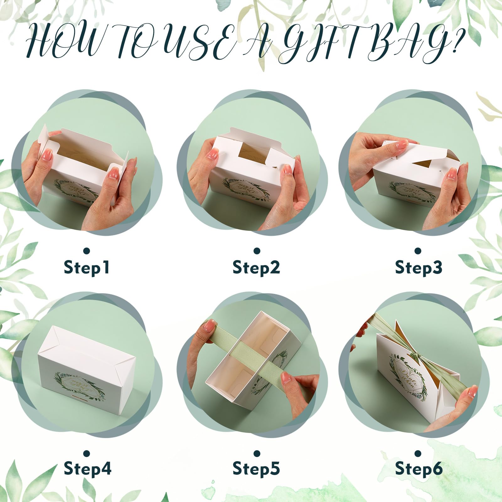 12 Sacchetti Regalo In Carta Verde Con Manici In Cordone E Fiocco – HUAPRINT, Per Bomboniere Matrimonio, Compleanni, Feste, Baby Shower – 27,9 X 20 X 8,9 Cm