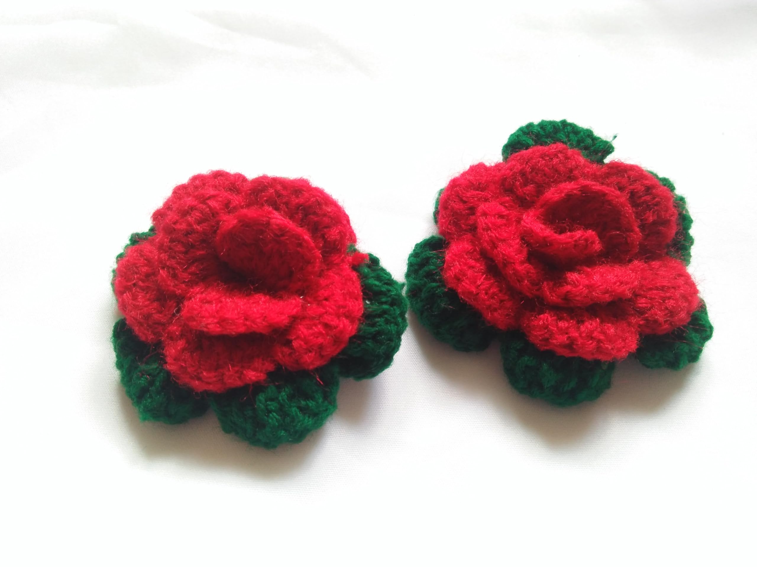 Crochet Flower | Rose Handmade Crochet Flower Multicolor | Size -4.5cm | Combo of 10| Handmade by Zealza (Multicolor 2) 2
