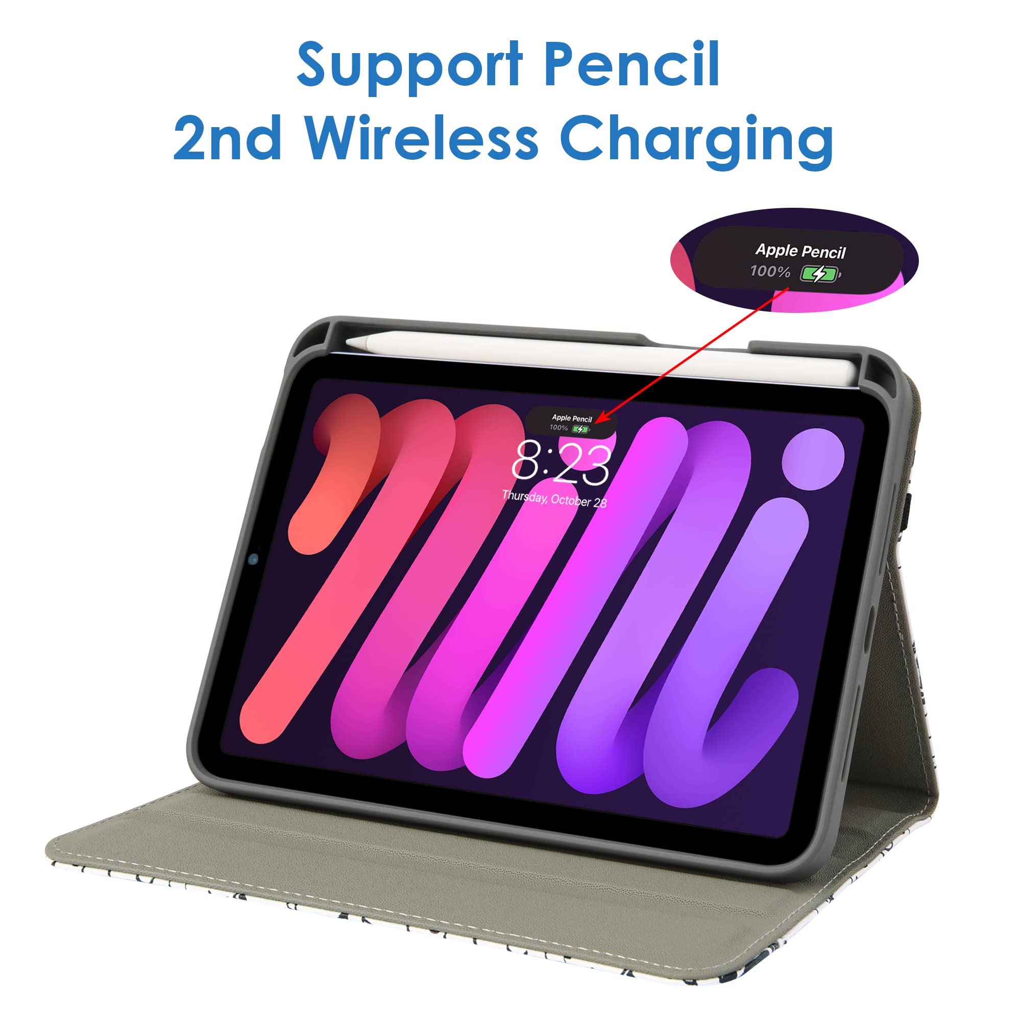 Amazon.com: iPad mini 6th Generation Case with Pencil Holder 8.3 