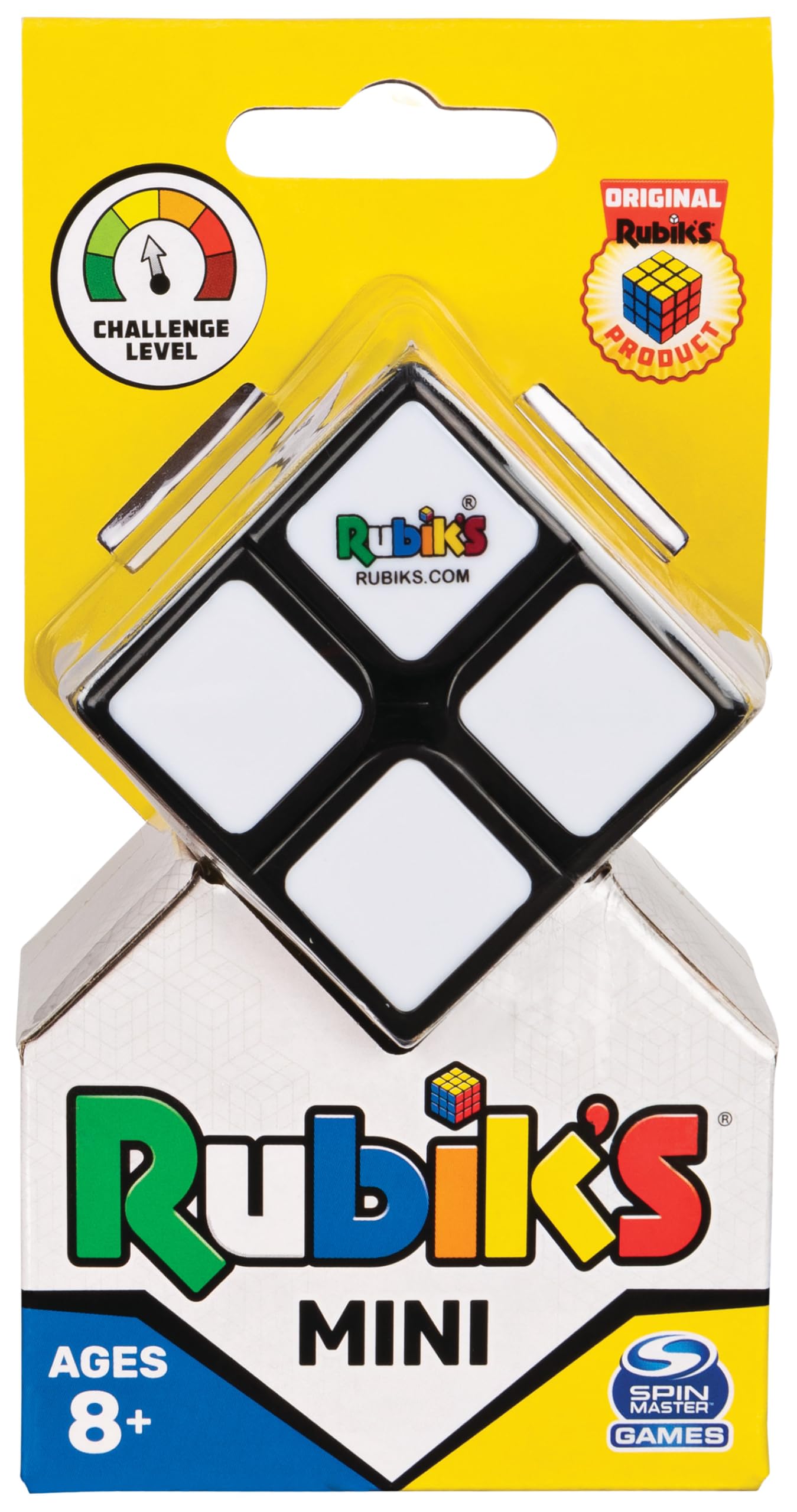 RUBIK'S SPIN MASTER il Cubo di Rubik's 2X2 MINI L'Originale Rompicapo Professionale Tascabile 8+