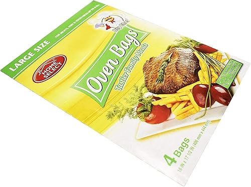 Miniatura 4 de Home Select Bolsas de horno de tamaño grande (16 x 17.5 pulgadas), 4 bolsas para carnes, pescado y verduras de hasta 8 libras
