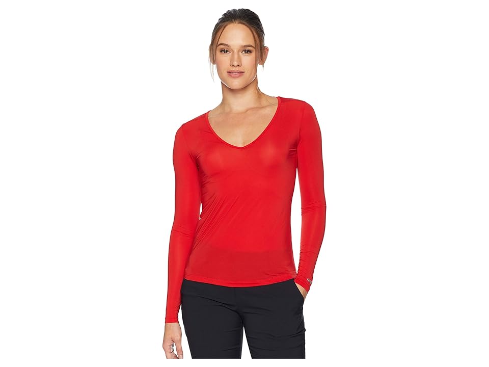 

Jamie Sadock Sunsense(r) Long Sleeve Layering Top (Joy Ride Red) Women's Long Sleeve Pullover