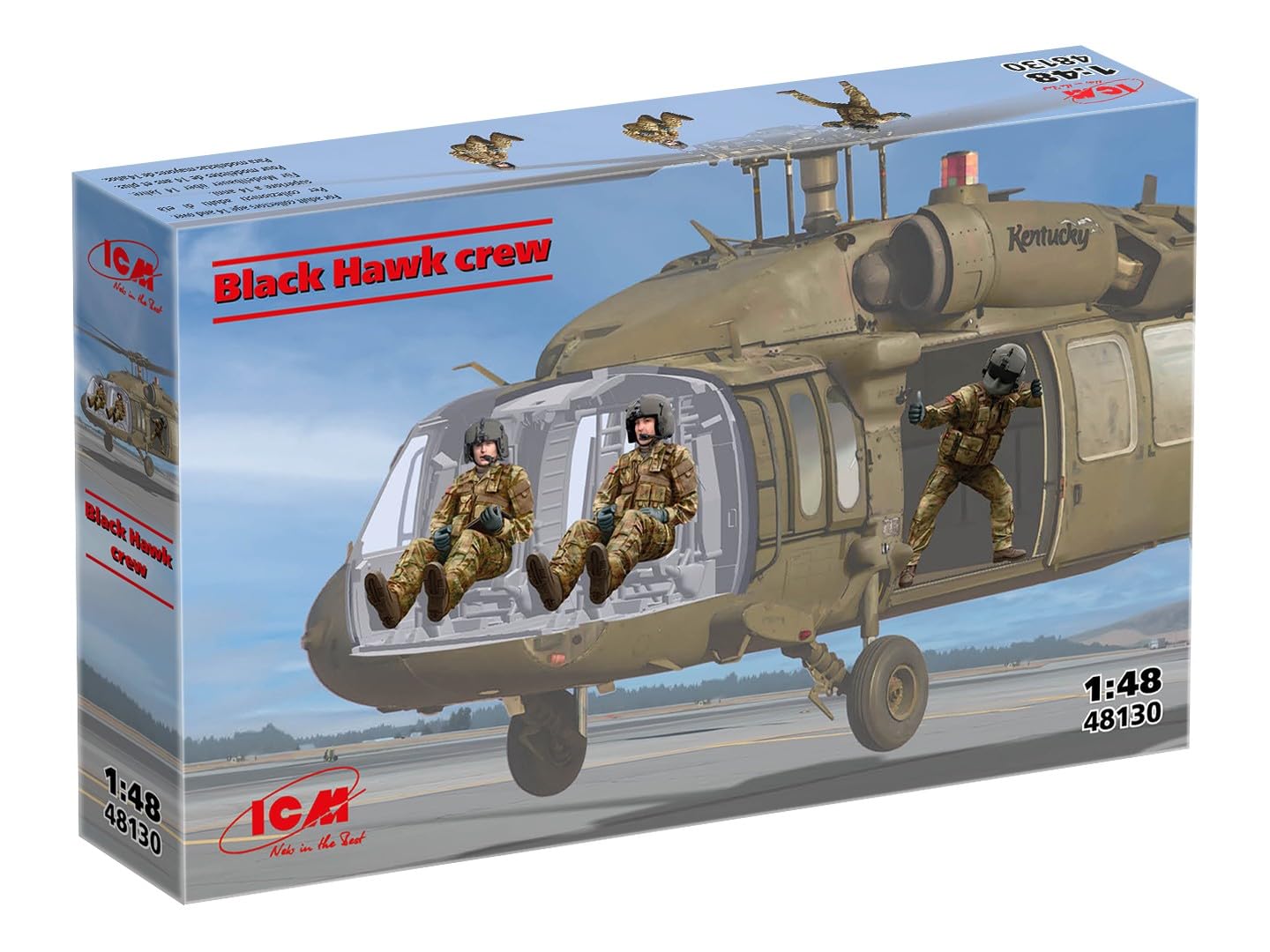 ICM 48130 - Black Hawk Crew - Plastic Military Model Kit - Scale 1:48