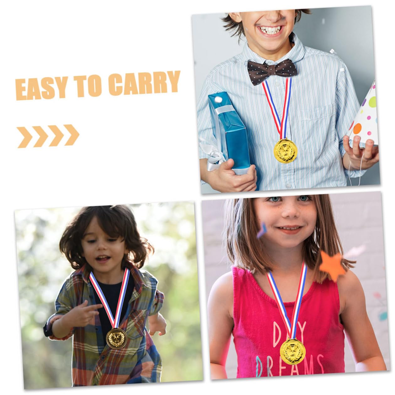 ORFOFE 50 Medallas Deportivas de Fútbol Infantil Doradas de Aleación con Resistente para Fiestas y Competencias Infantiles