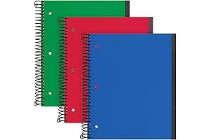 Oxford 3-Pack College Ruled Spiral Notebooks