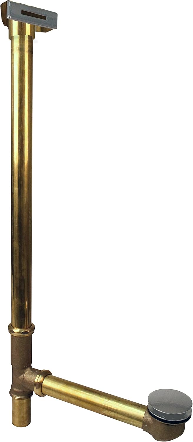 Westbrass 22" Linear Tip-Toe Drain Bath Waste & Overflow, Oil Rubbed Bronze, 7931817LD-12