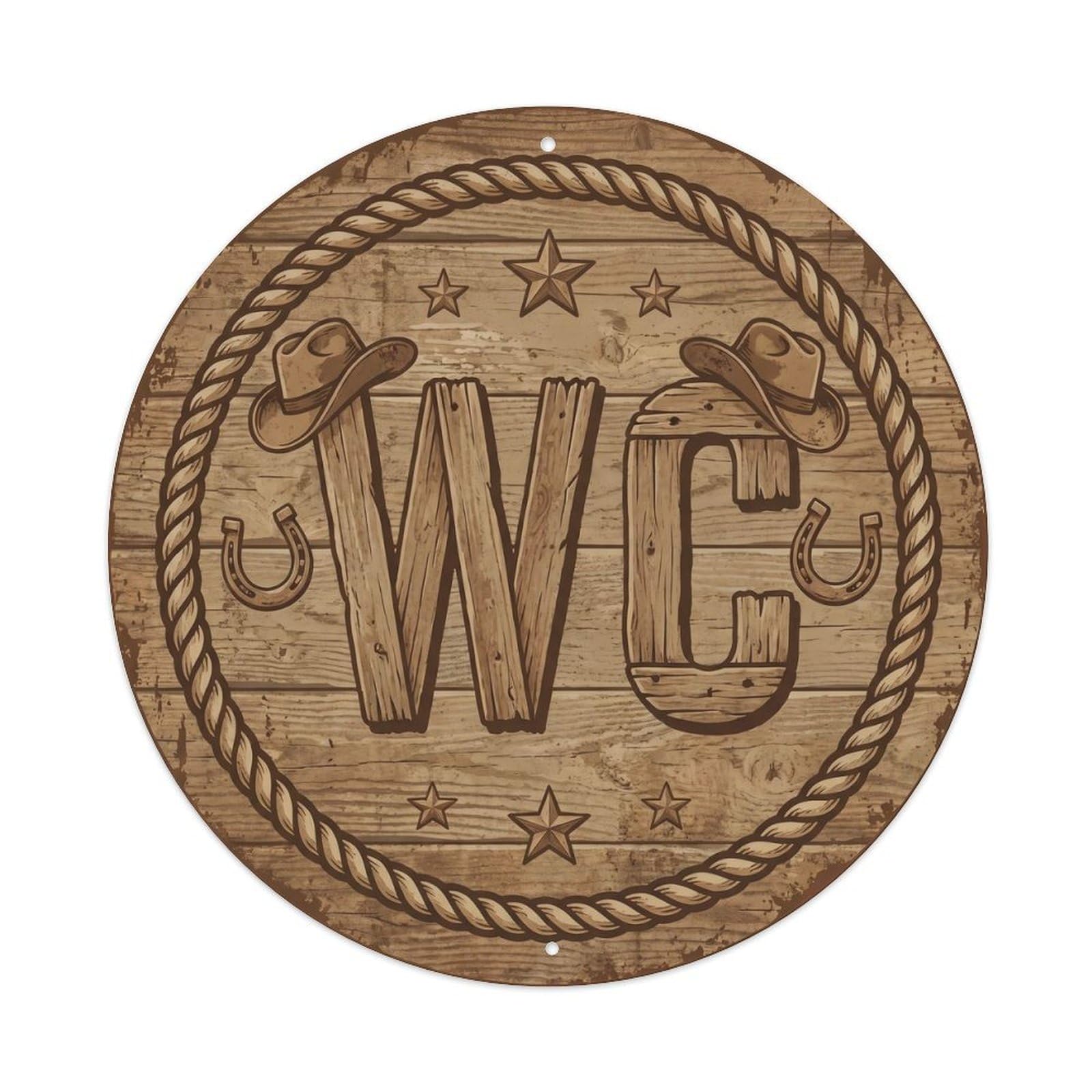 Toilet (WC) Western Saloon Shield Metal Tin Sign