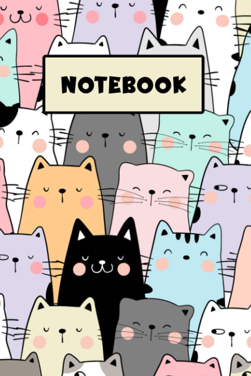 Cat Notebook: Cute cats lined pages, cute colorful cat notebook journal, kids cats composition book, Notebook Journal for Teens Kids Students Back to