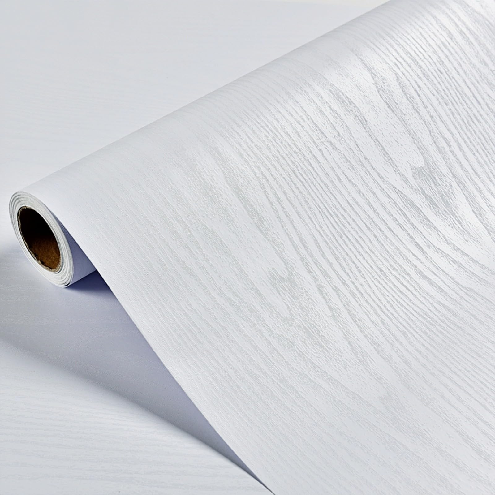 壁紙シール 木目シート リメイクシート 白木目調シート 30cm×200cm 厚手 ホワイト 剥がせる壁紙 はがせる カッティングシート DIY リフォーム 耐熱防水防油 キッチン、バスルーム、リビングルーム、賃貸住宅に適しています