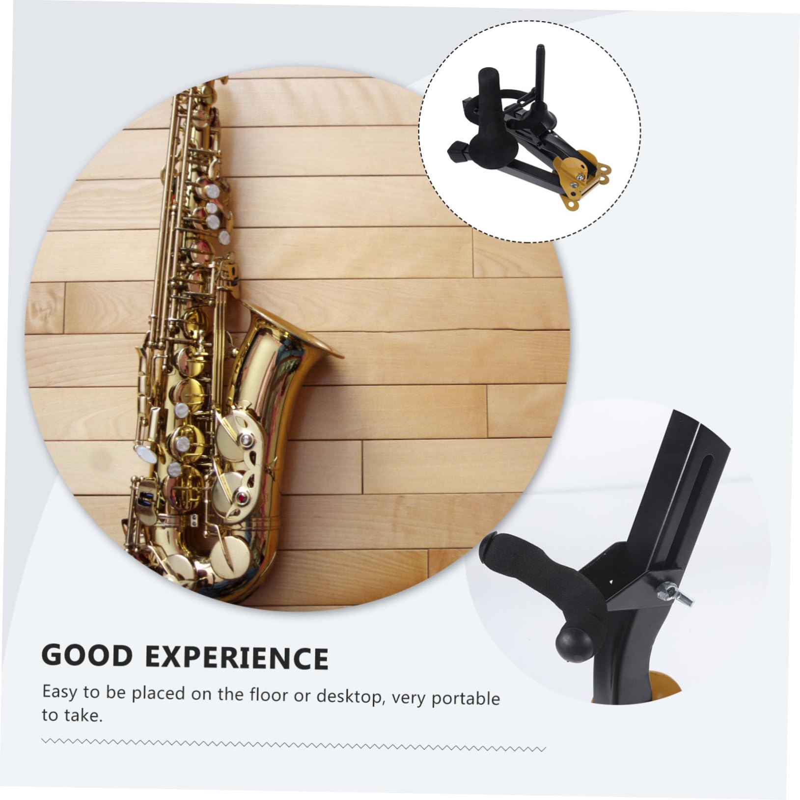 Supporto Sax Tenore e Contralto Pieghevole Multifunzione Con Supporto Per Flauto e Clarinetto Struttura Stabile Per Protezione Strumenti Fiato