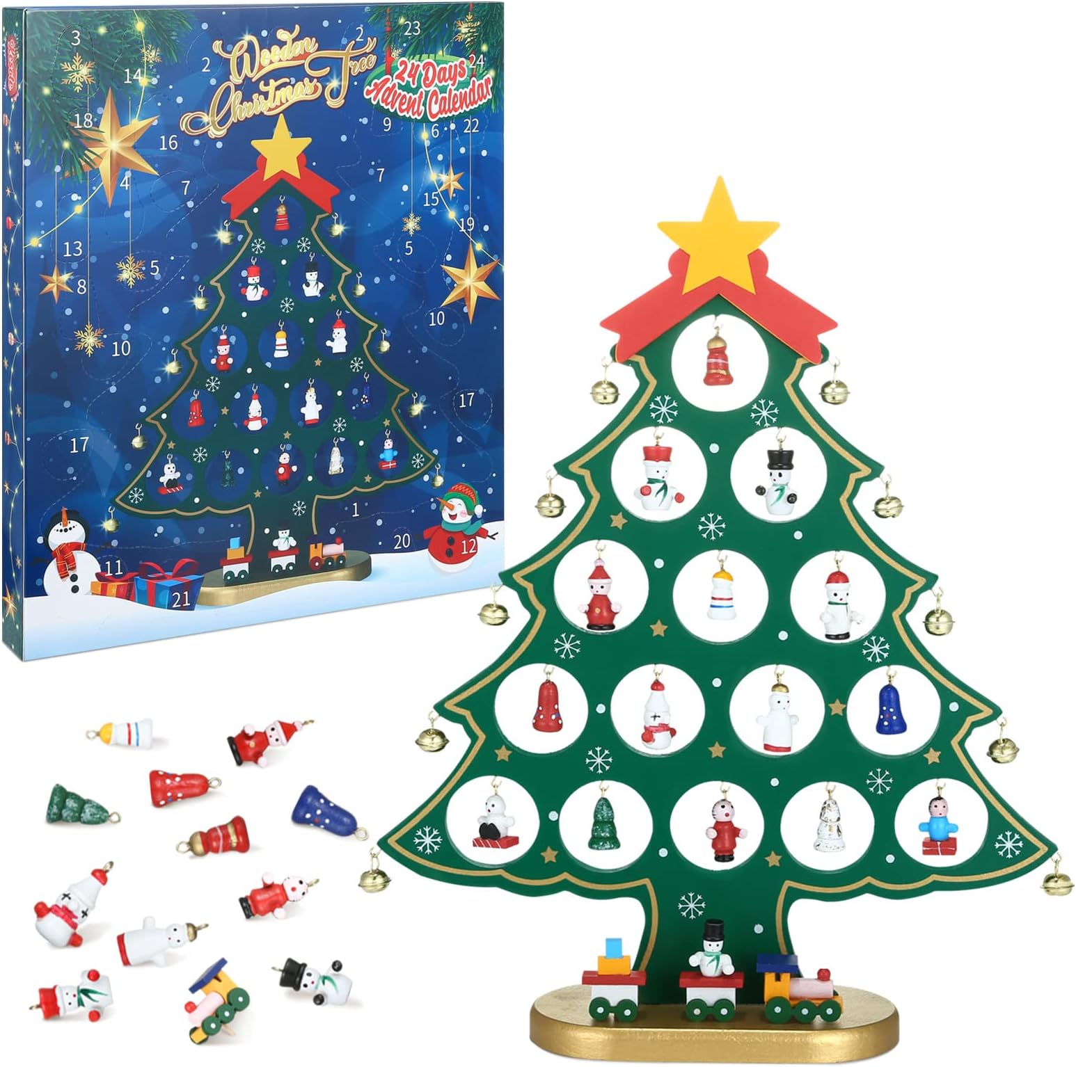 Kesote Advent Calendar 2024 24 Days Count Down Advent Calendar With Gift Box Christmas Tree Count Down Advent Calendar Gift for Kids DIY Your Own Christmas Tree