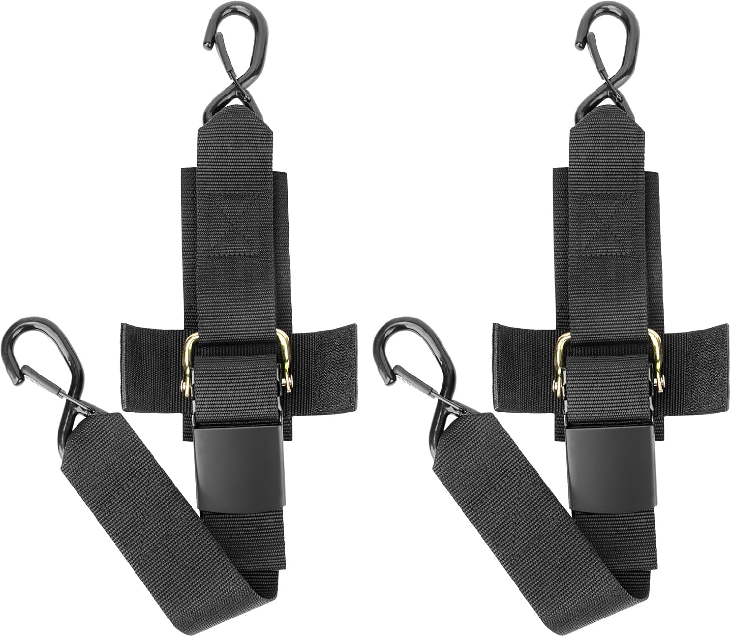 Boat Trailer Tie Down Straps - 2 inch x 24 inch Adjustable Marine Transom Accessories Tie Down Strap to Trailer for Trailering Safety with Boat, Pontoon, Jet Ski, Kayak - 2 Pack 2 in x 2 ft