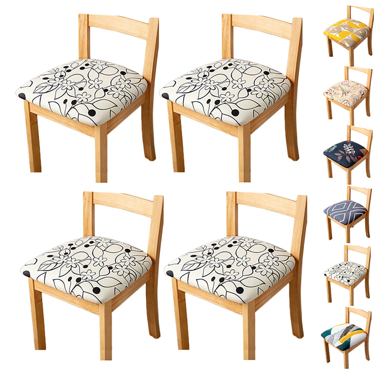 Housses de siège extensibles chaises salle manger protection amovible lavable