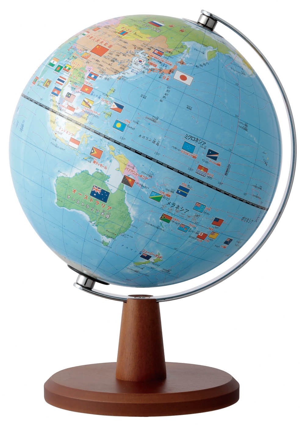Reimeifujii Spherical Diameter 20cm with Name is a Globe National Flag and Reading OYV221