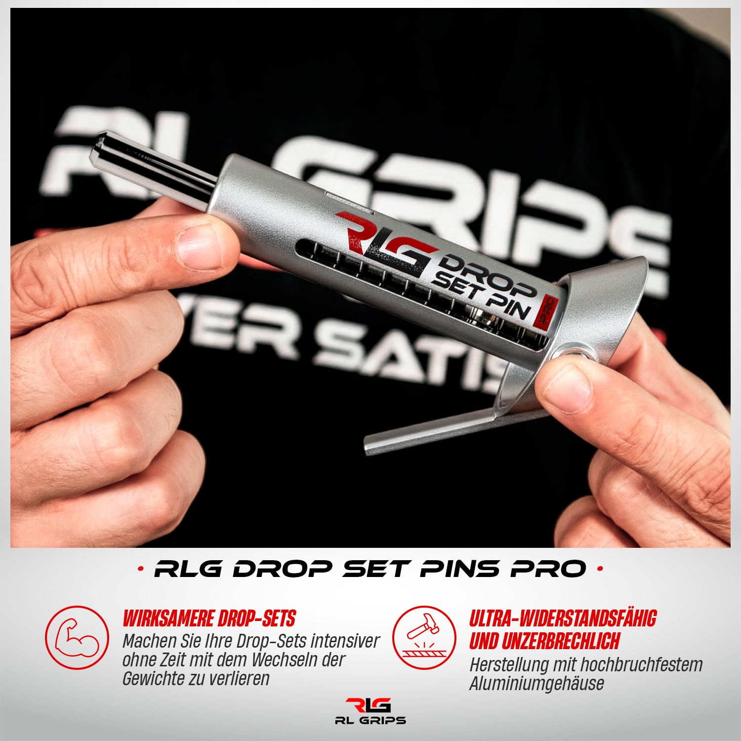 Drop Set Pins Pro für Fitnessstudios – Aluminiumstifte für den professionellen Einsatz beim Training mit absteigenden Serien – Automatische Metallstifte Gym