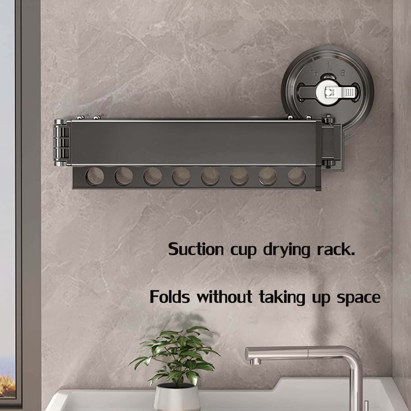 Clothing Drying Rack Suction Cup Clothes Drying Rack Wall Mounted Dryer ...