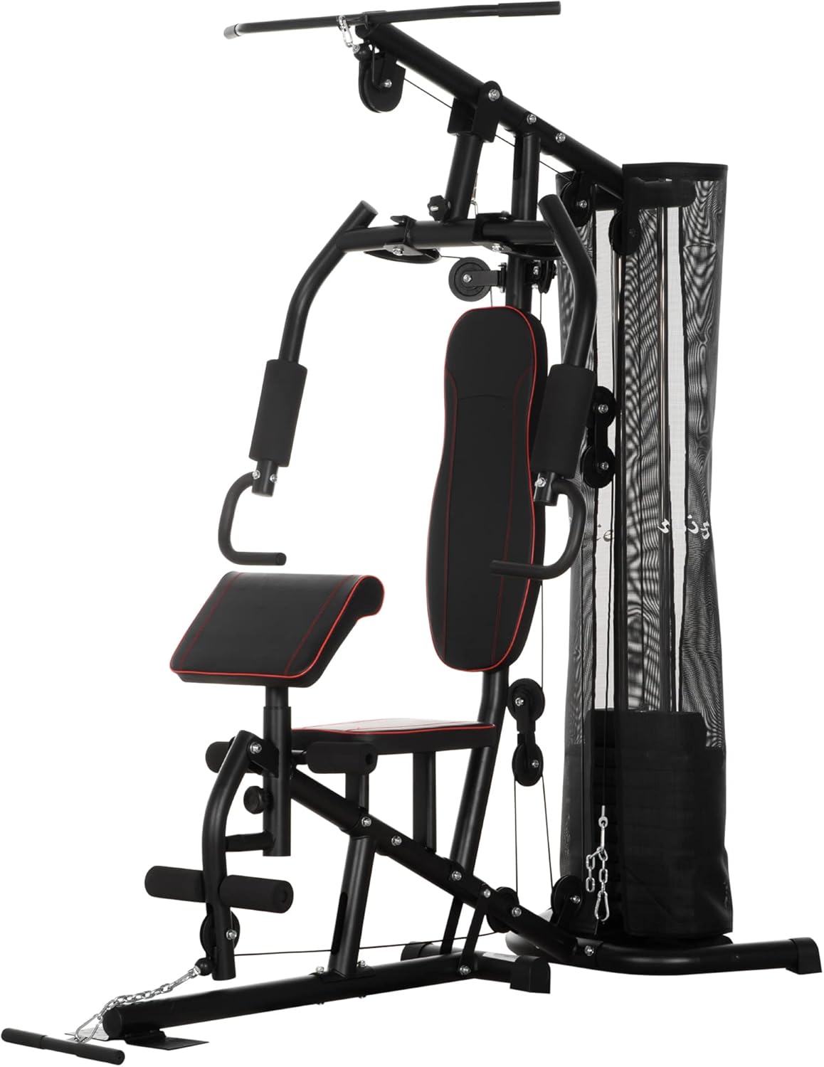 Soozier Multifunction Gym Equipment Home Gym Power Tower Strength Training Equipment with 100Lbs