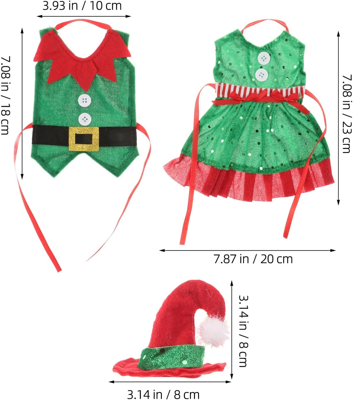 2pcs Christmas Style Xmas Wine Bottle Sleeve Green Decor Cover