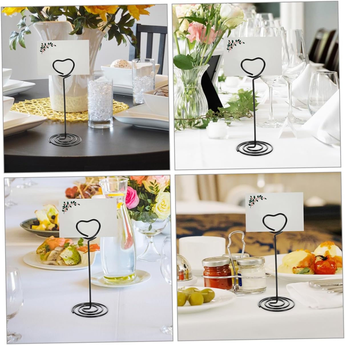 8pcs Table Card Holders Decorative Star-Shaped Photo Clip Stands for Weddings Restaurants and Events for Menus Name Cards and Memos