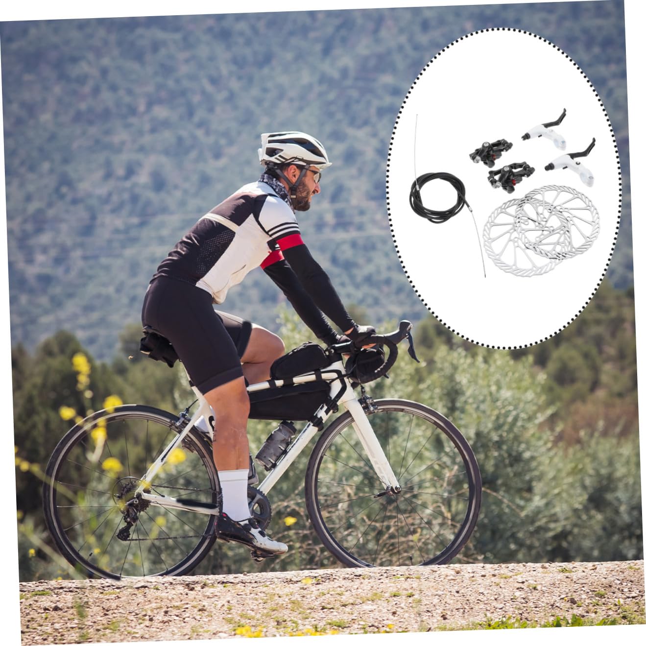 Abaodam Pastillas de Freno para Bicicleta de Montaña y Carretera de Freno de Disco Duraderas con Diseño Alta Resistencia Buena Disipación Térmica Compatibles y Traseros