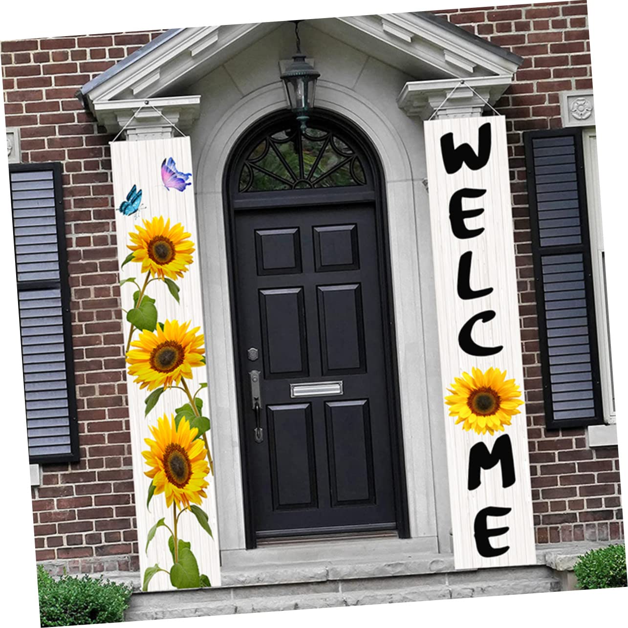 Amosfun 5 Paare Willkommensbanner Veranda Zeichen Jahreszeit Frühling Saisonales Willkommensschild Dekoration Türkränze Im Freien Flaggen Herbstdeko Für Zu Hause Sommer Draußen Polyester