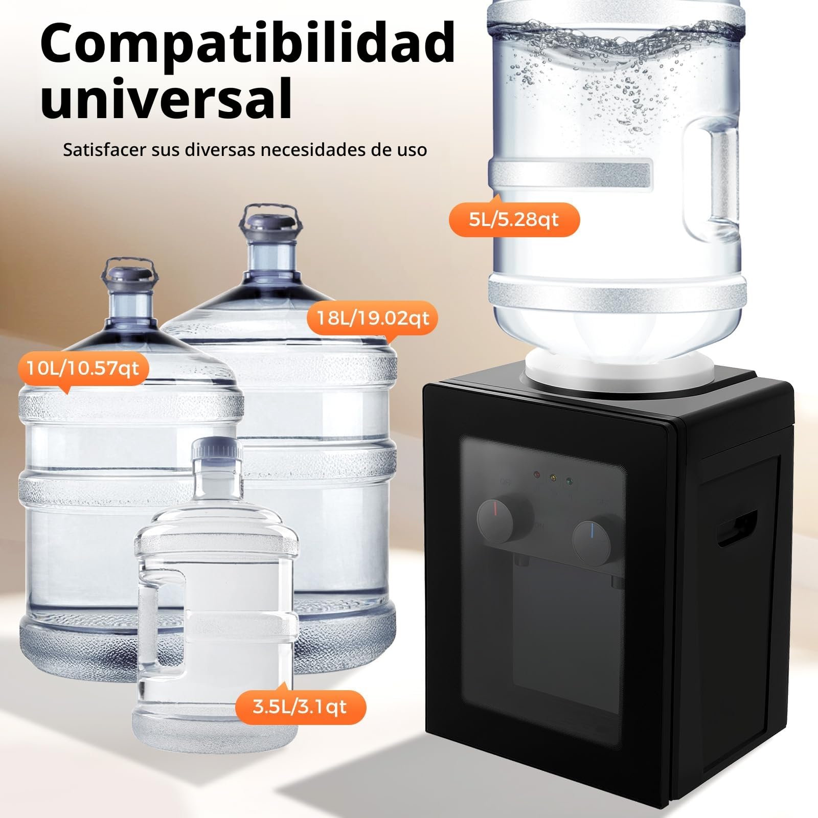Dispensador eléctrico de agua caliente y fría para el hogar, dispensador de agua caliente 550 W, 220 V, dispensador de agua fría y caliente, 3,5 l, 5 l, 10 l, 18 l, para oficina, hogar