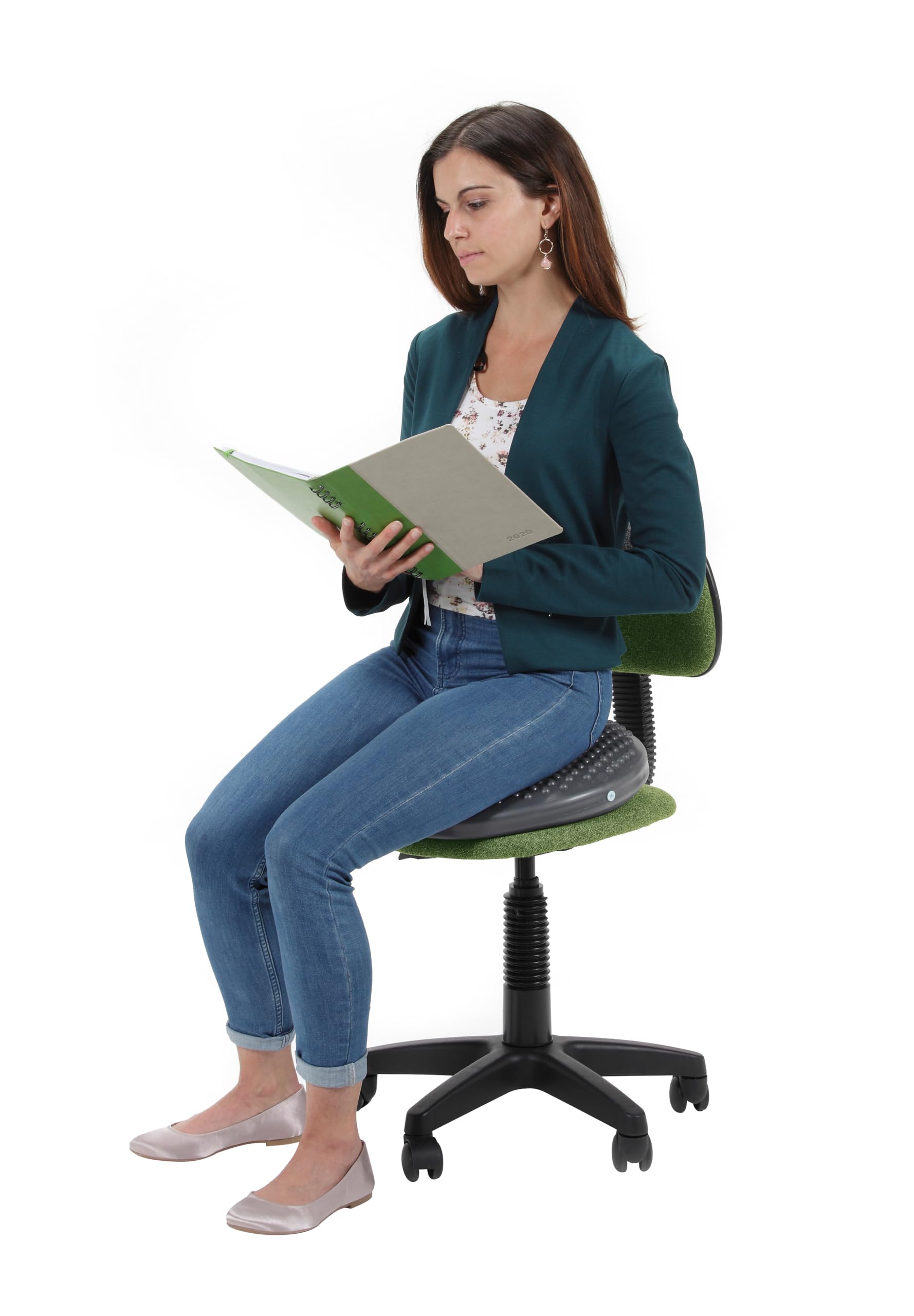 Gymnic Disc’o’Sit Cuscino Propriocettivo per Postura e Allenamento Funzionale, Ø 39 cm, gonfiabile, in PVC sicuro, dispositivo medico di classe I per fitness e riabilitazione