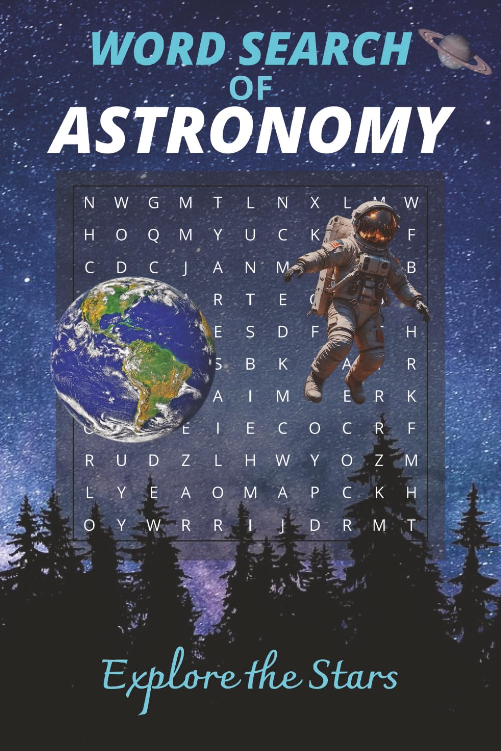 WORDSEARCH OF ASTRONOMY: 9 words per puzzle. 55 puzzles with solution pages.