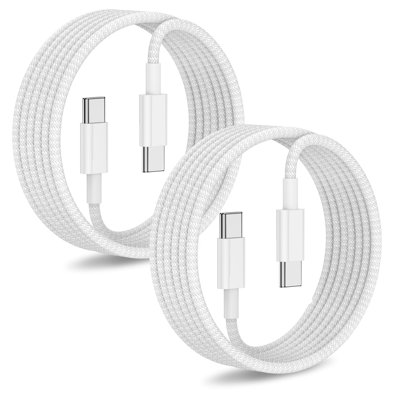 2Pack Cavo di ricarica rapida da tipo C a tipo C per telefono, cavo di ricarica intrecciato in nylon da USB C a USB C 2M per telefono/MacBook/Air/Mini/Pro/Samsung 23 + / 23/22 + / 22