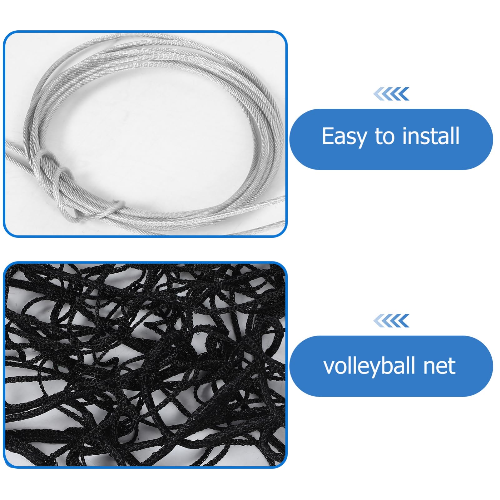 Rete da Pallavolo Portatile Pieghevole per Spiaggia e Outdoor | Nero in Poliestere, Installazione Semplice, Maglia Piccola, Uso Badminton e Volley